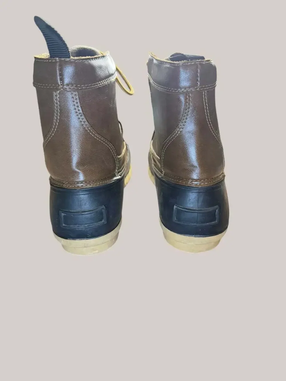 Itasca Men's Size 12 Lace Up Duck Boots Brown and Black Waterproof